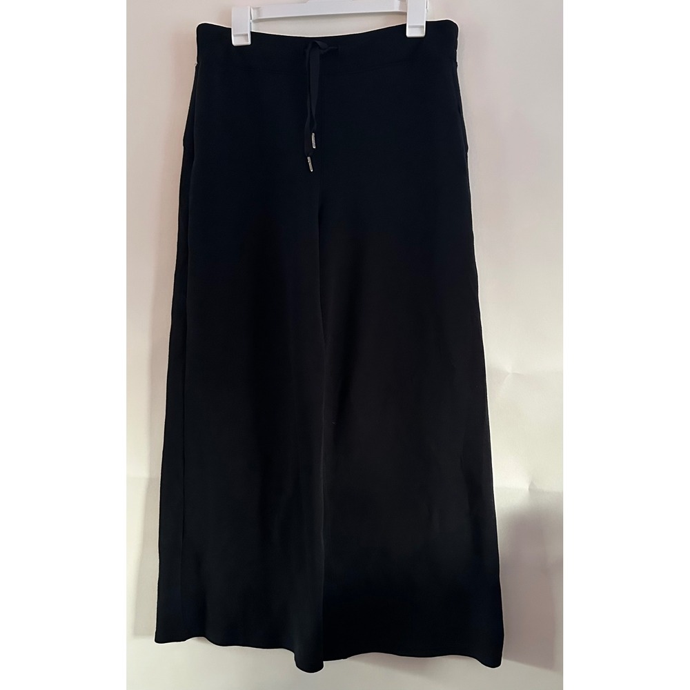 Spanx AirEssentials Wide Leg Pants Black Petite XL Drawstring Lounge Trousers